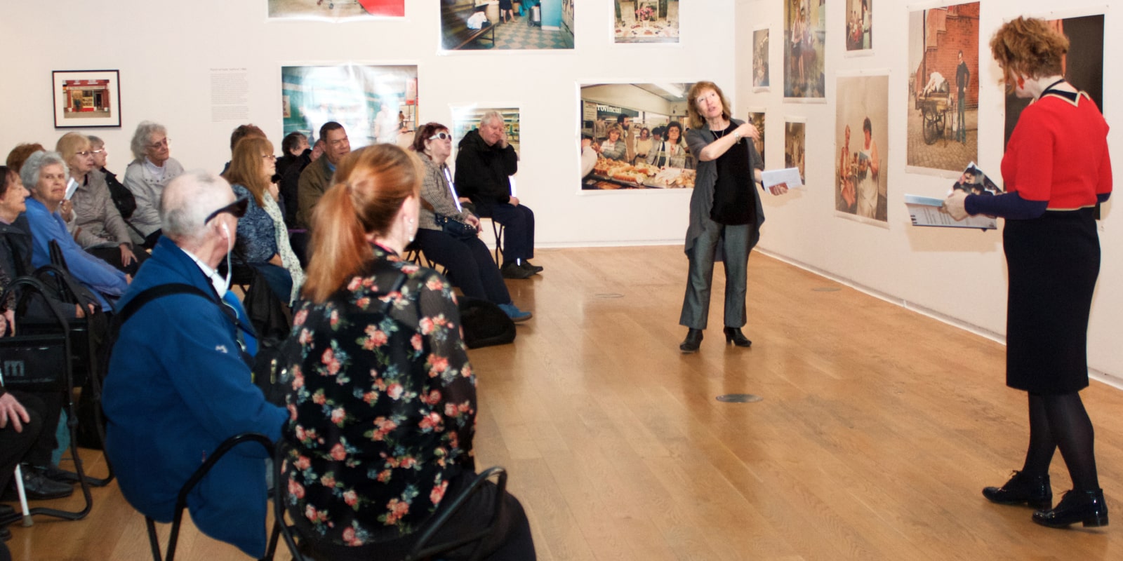 Anne Hornsby and colleagues deliver an audio described tour at Manchester Art Gallery