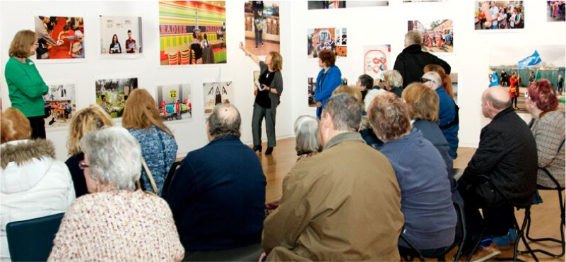 Audio described tour of the Martin Parr exhibition at Manchester Art Gallery